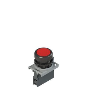 Tipkalo, crveno, s 1M kontaktom i adapterom, D:22 mm