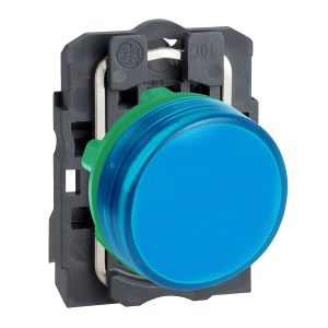 Potpuna signalna žaruljica, plava, promjera 22, obična leća za žaruljicu BA9s, 250 V