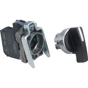 Izborna preklopka, crna, promjer 22, 3 položaja, opružni povrat, 2 R kontakta, 600 V