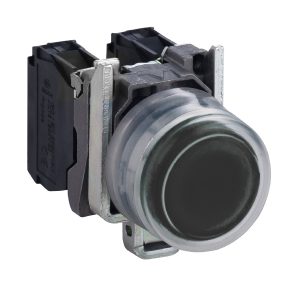 Istaknuto potpuno tipkalo, crno, promjera 22, opružni povrat, 1R kontakt, neoznačeno