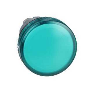 Glava zelene signalne žaruljice promjera 22, s običnom lećom za žaruljicu BA9s