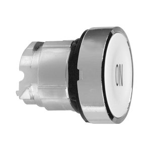 Glava bijelog upuštenog tipkala promjera 22, opružni povrat, ON