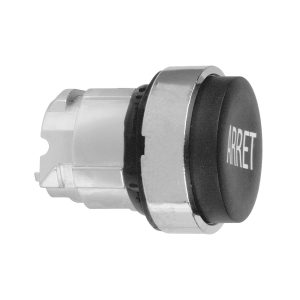 Glava crnog istaknutog tipkala promjera 22, opružni povrat, ARRET