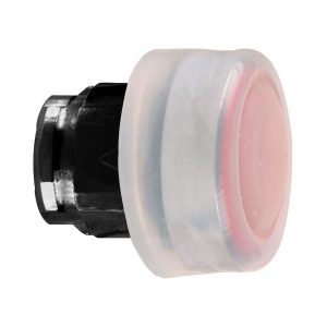 Glava crvenog upuštenog tipkala promjera 22, opružni povrat, neoznačena