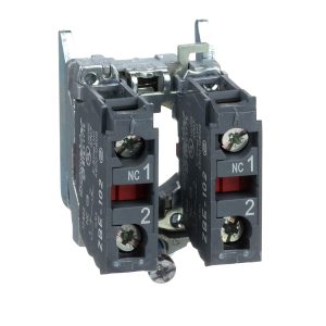 Kontaktni blok, jednostruki, s kućištem odnosno spojnim prstenom, 2 NC, priključak s vijčanom stezaljkom