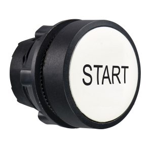 Glava bijelog upuštenog tipkala promjera 22, opružni povrat, START