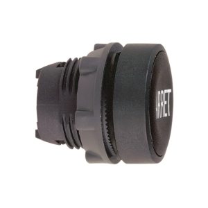 Glava crnog upuštenog tipkala promjera 22, opružni povrat, ARRET