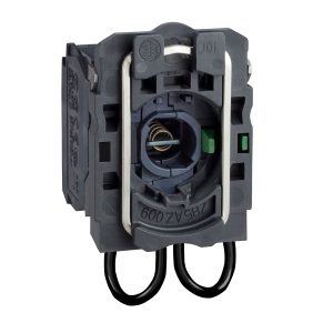 Blok zelene treptajuće lampice s kućištem odnosno spojnim prstenom i integralnim LED-om, 24V