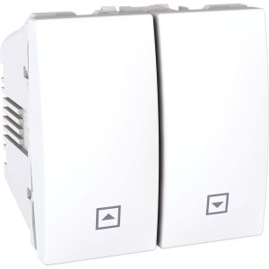 Unica sklopka s tipkalom, 10 A, 250 V AC, 2m, bijela