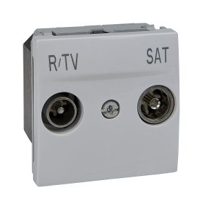 Unica utičnica za R-TV SAT, križna utičnica, bijela