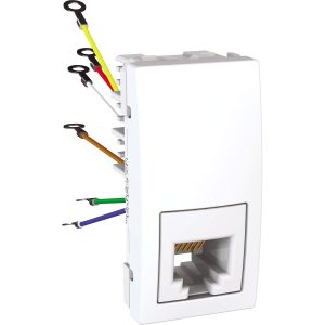 Unica 1 telefonska utičnica, RJ12, bijela