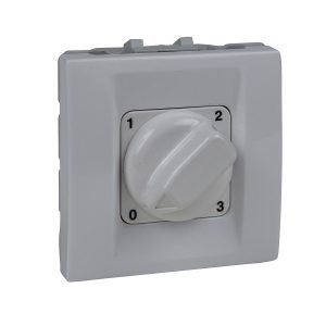 Unica rotacijska sklopka za odabir ,4 položaja, 32 A, 250 V AC, 2 m, bijela