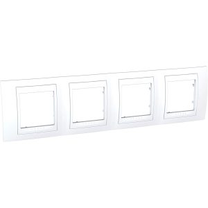 Unica Plus okvir poklopca, 4 grupe, H71, bijela..bijela