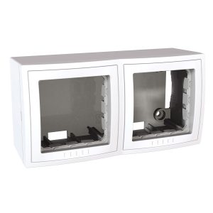 Unica Basic Colors, kutija za montažu na žbuku s okvir poklopca 4 m, 5 otvora, bijela