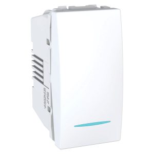 Unica sklopka, križna, 10 AX 250 V AC, 1m, bijela