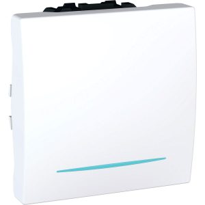Unica sklopka, jednosmjerna, 16 AX 250 V AC, 2m, bijela