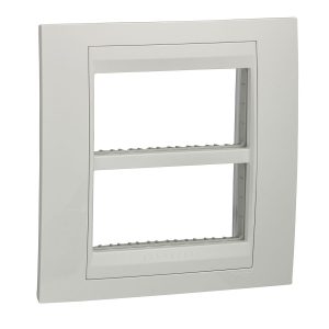 Unica Plus okvir poklopca, fiksni okvir, 2 grupe, H, 2x4 m, bijela..bijela