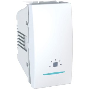 Unica tipkalo, jednosmjerno, 10 A 250 V AC, 1m, bijela