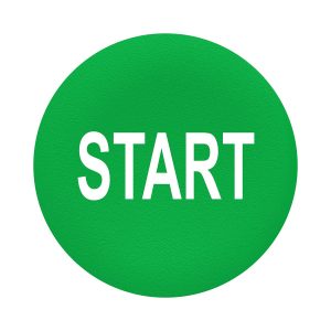 Kapica zelena, oznaka START, za okruglo tipkalo, promjera 22