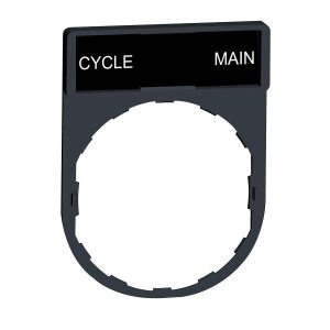 Držač za legendu 30 x 40 mm s legendom 8 x 27 mm, s oznakom CYCLE-MAIN