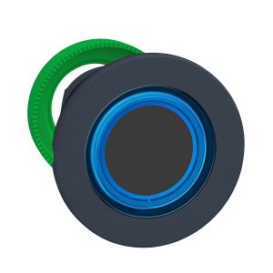 Glava svjetlećeg upuštenog tipkala za integralni LED prsten, plava