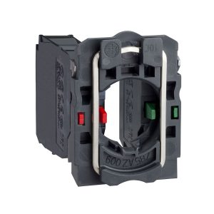 Kontaktni blok, jednostruki, s kućištem odnosno spojnim prstenom, 1R i 2M kontakt, priključak s vijčanom stezaljkom