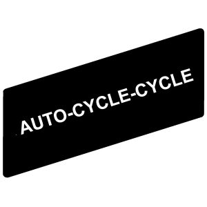 Označena legenda 8 x 27 mm za držač 30 x 40 mm, AUTO–CYCLE–CYCLE