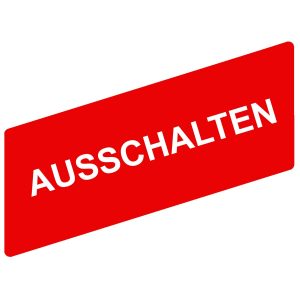 Označena legenda 8 x 27 mm za držač 30 x 40 mm, AUSSCHALTEN