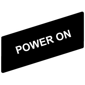 Označena legenda 8 x 27 mm za držač 30 x 40 mm, POWER ON