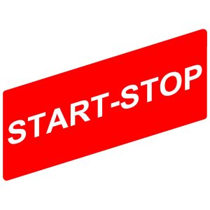 Označena legenda 8 x 27 mm za držač 30 x 40 mm, STOP-START