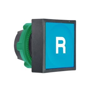 Glava plavog pravokutnog upuštenog tipkala promjera 22, opružni povrat, R