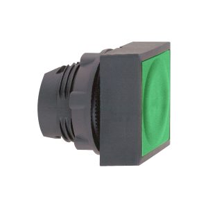 Glava zelenog pravokutnog upuštenog svjetlećeg tipkala promjera 22, opružni povrat, za integralni LED