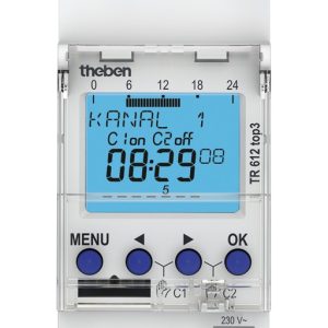 Uklopni sat TR 612 top3 sa LCD zaslonom, digitalni, dnevni ili tjedni program, dvokanalni