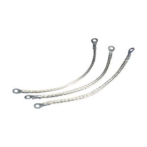 Pletenica Cu - pokositrena - 10mm2 - 75A, okrugla, dužine 300 mm, sa stopicama promjera 6,5 mm, tip: BJ10-300S