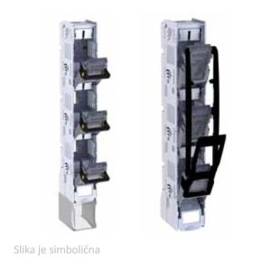 Rastavljač-pruga 3P, tropolno rastavljiva, veličine 00 (160A), za montažu na sabirnice 185 mm, priključak V stezaljke