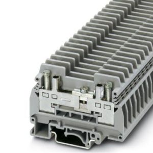 Rastavna redna stezaljka URTK/S, s dva priključka za testne utičnice ili za priključak kratkospojnika s vijčanim priključkom, presjek: 0.5 mm2 - 10 mm2 , siva