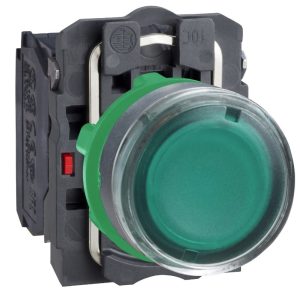 Svjetleće tipkalo zeleno 1R+1M kontakt (sa LED-om za 24V)