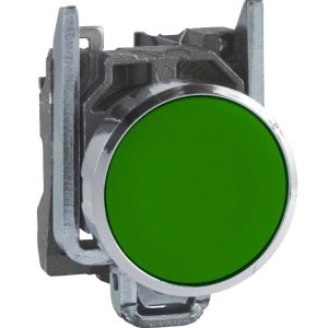 Tipkalo zeleno sa 1NO kontaktom, dužina 22 mm, opružni povrat 1R kontakt