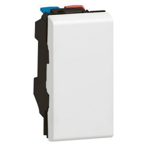 Sklopka Mosaic, 10AX, 250V, 1 modul, bijela