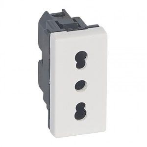 Utičnica Mosaic, 2P, 10..16 A, 1 modul, bijela