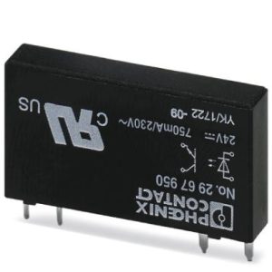 Mini utični solid-state power relaj, 1 N/O kontakt, ulaz: 24 V DC, izlaz: 24 - 253 V AC/0.75 A, za bazu RIF 0. OPT-24DC/ 48DC/100