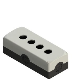 Plastična kutija, siva, sa četiri otvora promjera 22mm