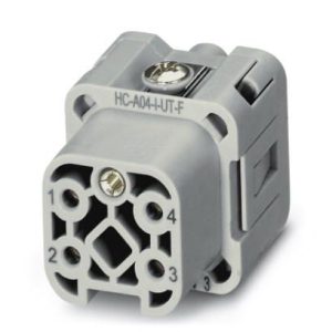 Utičnica-umetak ženski D7 serija, 4 pozicije + PE vijčani priključak, 230/400 V, 24 A, 0.5 mm2 ... 2.5 mm2, HC-A04-I-UT-F