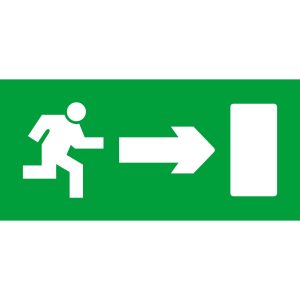 Piktogrami Rilux, prikaz osobe koja trči prema desno, za Rilux 8W, set od 10 komada